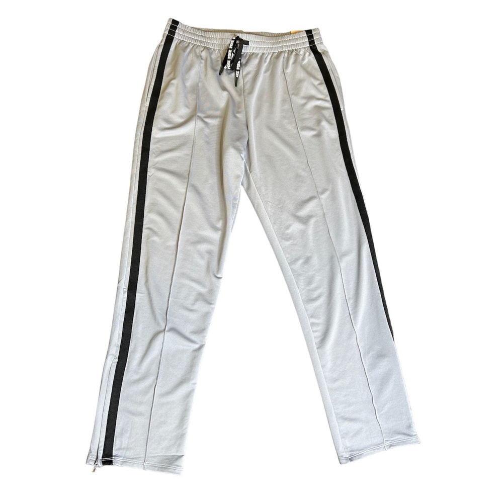 VS PINK Active Track Pants Gray with Black Stripe XL NWT
